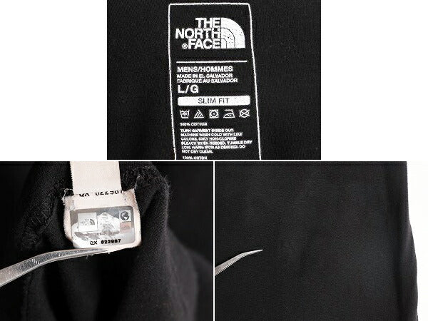 ノースフェイス プリント 半袖 Tシャツ メンズ L / The North Face 半袖Tシャツ アウトドア グラフィック アート スリムフィット ブラック