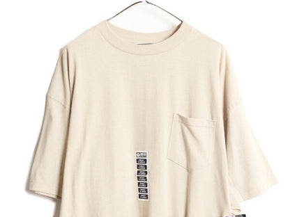 デッドストック 00s ディスカス ポケット付き 無地 半袖 Tシャツ メンズ XL / オールド DISCUS 無地T ポケT 大きいサイズ ヘビーウェイト