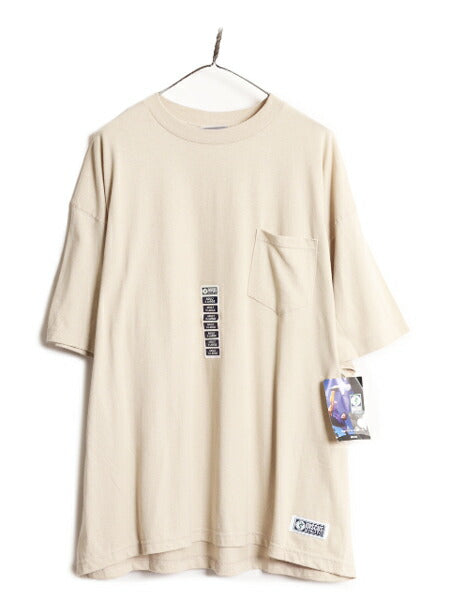 デッドストック 00s ディスカス ポケット付き 無地 半袖 Tシャツ メンズ XL / オールド DISCUS 無地T ポケT 大きいサイズ ヘビーウェイト