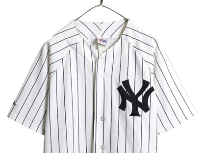 ヤンキース ベースボール シャツ メンズ L / MLB オフィシャル マジェスティック 大リーグ ユニフォーム ゲームシャツ ジャージ 半袖シャツ