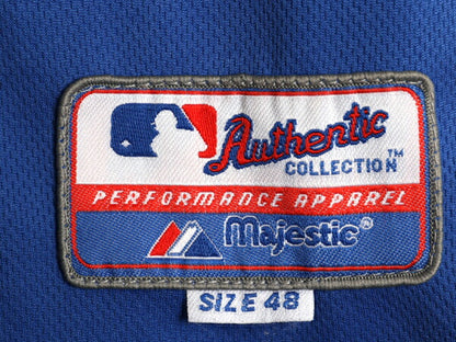 メッツ ベースボール シャツ メンズ XL 程/ MLB オフィシャル マジェスティック 大リーグ ユニフォーム ゲームシャツ 半袖シャツ ジャージ