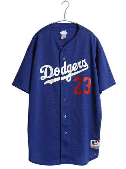 ドジャース ベースボール シャツ メンズ XL / MLB オフィシャル マジェスティック 大リーグ ユニフォーム ゲームシャツ 半袖シャツ 重ね着