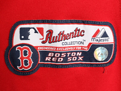 レッドソックス ベースボール シャツ メンズ M / MLB オフィシャル マジェスティック 大リーグ ユニフォーム ゲームシャツ ジャージ 重ね着