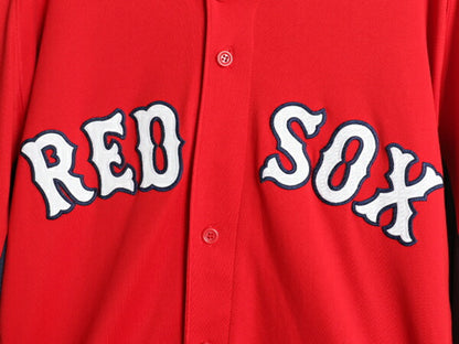 レッドソックス ベースボール シャツ メンズ M / MLB オフィシャル マジェスティック 大リーグ ユニフォーム ゲームシャツ ジャージ 重ね着