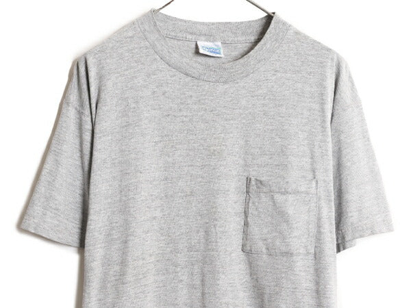 00s ディスカス ポケット付き 無地 半袖 Tシャツ メンズ XL / 古着 00年代 オールド DISCUS 無地T ポケT コットン 大きいサイズ カットソー