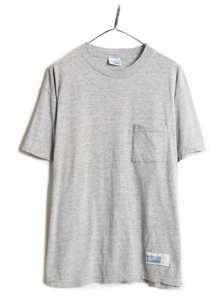00s ディスカス ポケット付き 無地 半袖 Tシャツ メンズ XL / 古着 00年代 オールド DISCUS 無地T ポケT コットン 大きいサイズ カットソー