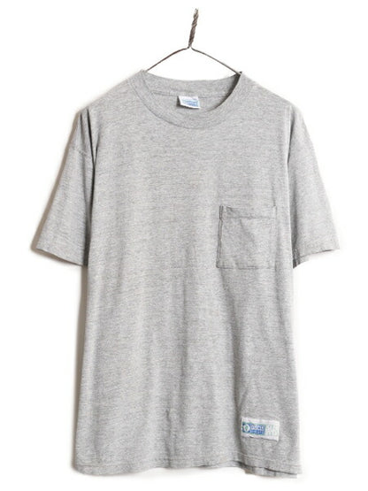 00s ディスカス ポケット付き 無地 半袖 Tシャツ メンズ XL / 古着 00年代 オールド DISCUS 無地T ポケT コットン 大きいサイズ カットソー