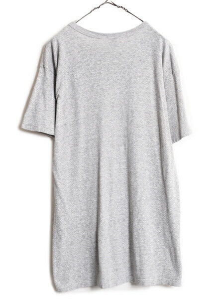 80s USA製 チャンピオン 半袖 Tシャツ メンズ L / ヴィンテージ Champion ワンポイント 88 12 スクリプト ロゴ シングルステッチ 霜降り 灰