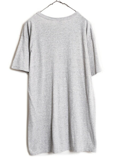 80s USA製 チャンピオン 半袖 Tシャツ メンズ L / ヴィンテージ Champion ワンポイント 88 12 スクリプト ロゴ シングルステッチ 霜降り 灰