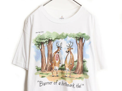 90s USA製 ジョーク イラスト プリント Tシャツ メンズ XL / オールド アート グラフィック キャラクター シングルステッチ ヘビーウェイト