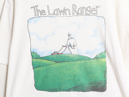 90s The Lone Ranger パロディ アート プリント 半袖 Tシャツ メンズ L 程 オールド イラスト ムービー シングルステッチ 映画 カットソー