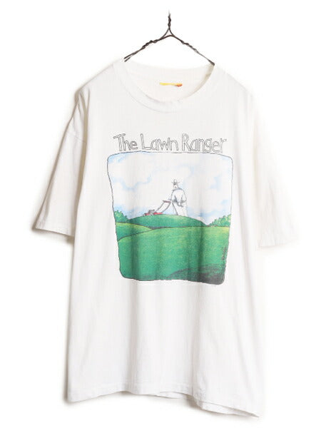 90s The Lone Ranger パロディ アート プリント 半袖 Tシャツ メンズ L 程 オールド イラスト ムービー シングルステッチ 映画 カットソー