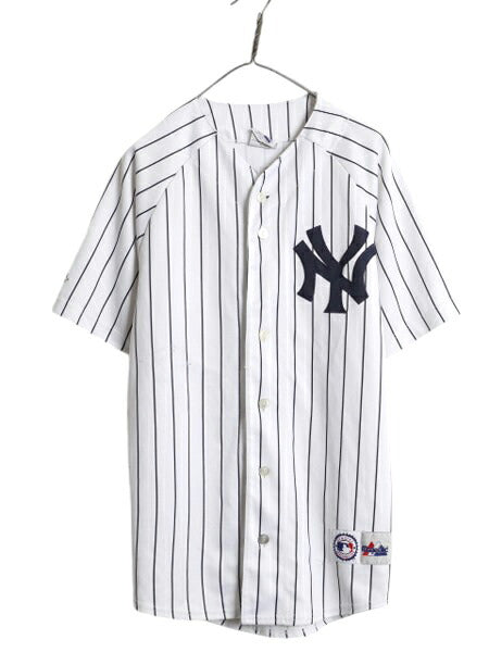 ヤンキース 松井秀喜 ベースボール シャツ メンズ L 程/ MLB オフィシャル 野球 マジェスティック 大リーグ ユニフォーム ジャージ 重ね着