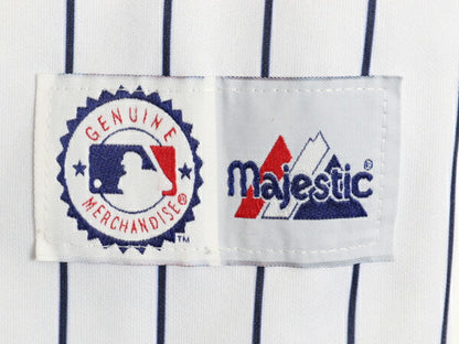 USA製 ヤンキース ベースボール シャツ キッズ XL メンズ S 程 MLB オフィシャル マジェスティック 大リーグ ユニフォーム ジャージ 重ね着
