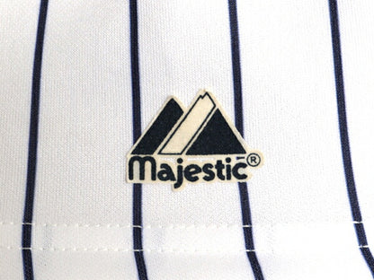 USA製 ヤンキース ベースボール シャツ キッズ XL メンズ S 程 MLB オフィシャル マジェスティック 大リーグ ユニフォーム ジャージ 重ね着