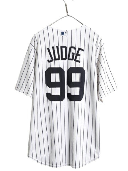 USA製 ヤンキース ベースボール シャツ メンズ XL / MLB オフィシャル マジェスティック 大リーグ ユニフォーム ゲームシャツ 大きいサイズ