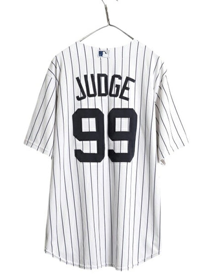 USA製 ヤンキース ベースボール シャツ メンズ XL / MLB オフィシャル マジェスティック 大リーグ ユニフォーム ゲームシャツ 大きいサイズ