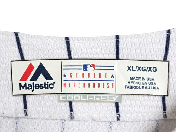 USA製 ヤンキース ベースボール シャツ メンズ XL / MLB オフィシャル マジェスティック 大リーグ ユニフォーム ゲームシャツ 大きいサイズ