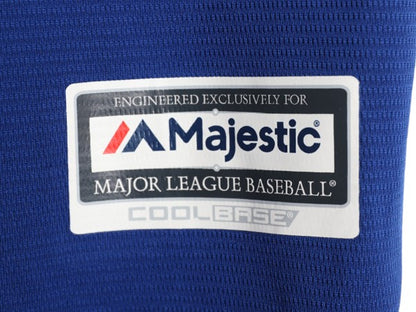 メッツ ベースボール シャツ メンズ L MLB オフィシャル マジェスティック 大リーグ ユニフォーム ゲームシャツ 半袖シャツ ジャージ 野球
