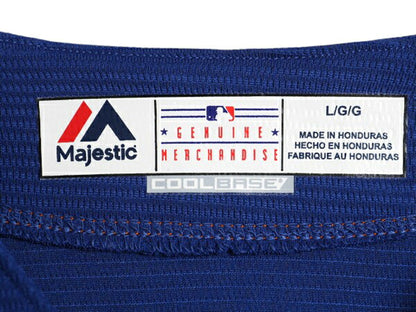 メッツ ベースボール シャツ メンズ L MLB オフィシャル マジェスティック 大リーグ ユニフォーム ゲームシャツ 半袖シャツ ジャージ 野球