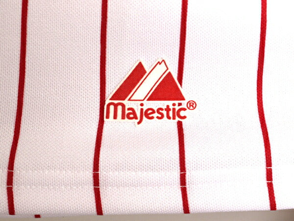 フィリーズ ベースボール シャツ メンズ 4XL / MLB オフィシャル マジェスティック 大リーグ ユニフォーム 大きいサイズ 重ね着 半袖シャツ