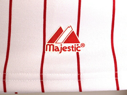 フィリーズ ベースボール シャツ メンズ 4XL / MLB オフィシャル マジェスティック 大リーグ ユニフォーム 大きいサイズ 重ね着 半袖シャツ
