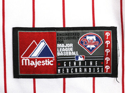 フィリーズ ベースボール シャツ メンズ 4XL / MLB オフィシャル マジェスティック 大リーグ ユニフォーム 大きいサイズ 重ね着 半袖シャツ