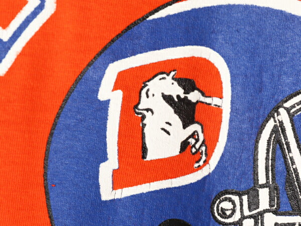 80s USA製 NFL チャンピオン ブロンコス プリント 半袖 Tシャツ メンズ XL 小さめ L / ヴィンテージ Champion シングルステッチ アメフト