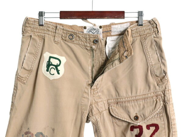 00s ポロ ラルフローレン コットン カーゴ ショーツ メンズ 32 古着 オールド ヴィンテージ 加工 ショートパンツ 短パン ミリタリー タイプ