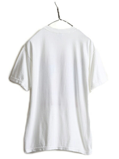 00s ■ ハリケーン カトリーナ プリント 半袖 Tシャツ メンズ M 古着 00年代 オールド アート イラスト プリントTシャツ ヘビーウェイト 白