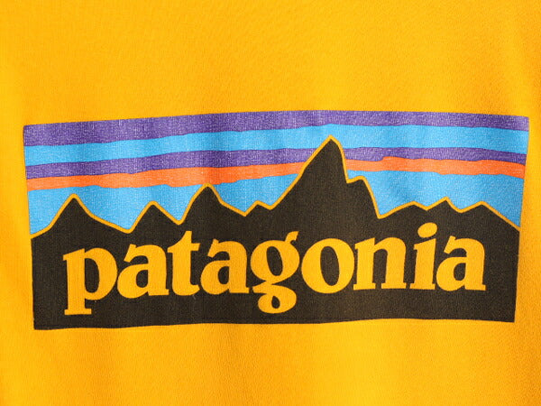 16年製 パタゴニア ポケット付き 両面 プリント 半袖 Tシャツ メンズ M / Patagonia アウトドア ポケT P-6 ボックスロゴ バックプリント 黄