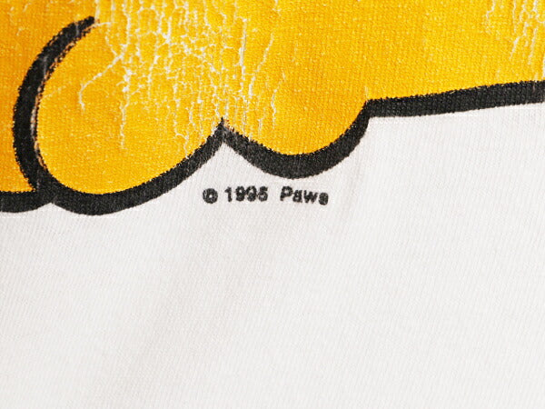 90s ガーフィールド プリント 半袖 Tシャツ メンズ レディース L 古着 90年代 オールド GARFIELD シングルステッチ キャラクター イラスト