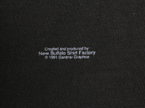 90s USA製 NBA オフィシャル ブルズ プリント Tシャツ メンズ L / 90年代 オールド バスケ シングルステッチ キャラクター ジョーダン 黒
