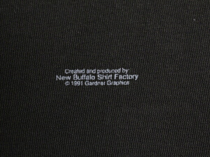 90s USA製 NBA オフィシャル ブルズ プリント Tシャツ メンズ L / 90年代 オールド バスケ シングルステッチ キャラクター ジョーダン 黒