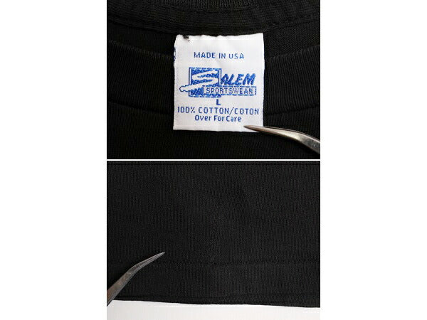 90s USA製 NBA オフィシャル ブルズ プリント Tシャツ メンズ L / 90年代 オールド バスケ シングルステッチ キャラクター ジョーダン 黒
