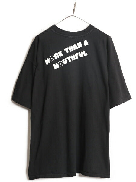 90s USA製 HOOTERS 両面 プリント 半袖 Tシャツ メンズ XXL / オールド 当時物 キャラクター フーターズ 黒 大きいサイズ シングルステッチ