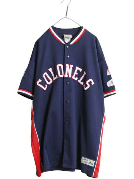 カーネルズ 半袖 ウォームアップ ジャケット メンズ XL 古着 NBA ABA オフィシャル マジェスティック ユニフォーム ジャージ バスケ 重ね着