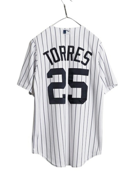 ヤンキース ベースボール シャツ メンズ S / MLB オフィシャル マジェスティック 大リーグ ユニフォーム ゲームシャツ 半袖シャツ ジャージ