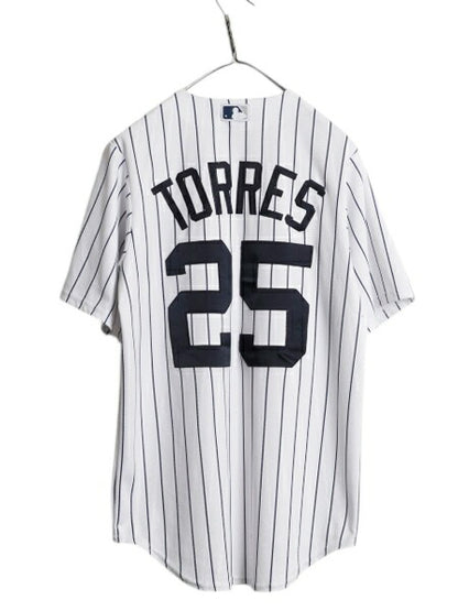 ヤンキース ベースボール シャツ メンズ S / MLB オフィシャル マジェスティック 大リーグ ユニフォーム ゲームシャツ 半袖シャツ ジャージ
