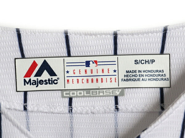ヤンキース ベースボール シャツ メンズ S / MLB オフィシャル マジェスティック 大リーグ ユニフォーム ゲームシャツ 半袖シャツ ジャージ