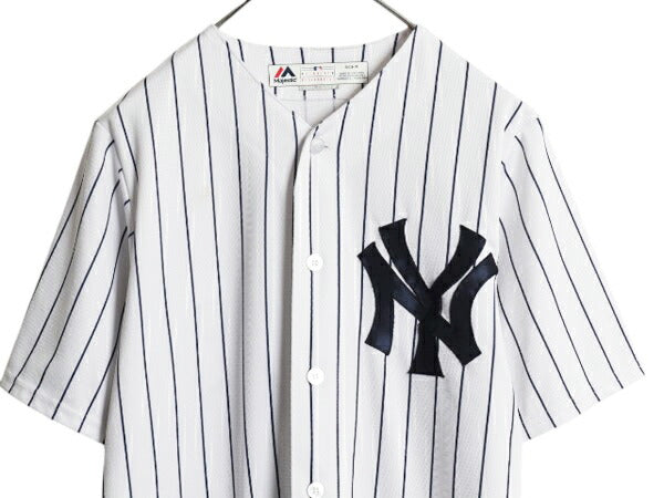 ヤンキース ベースボール シャツ メンズ S / MLB オフィシャル マジェスティック 大リーグ ユニフォーム ゲームシャツ 半袖シャツ ジャージ