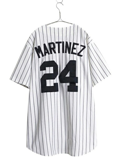 USA製 ヤンキース ベースボール シャツ メンズ XL 程/ MLB オフィシャル マジェスティック 大リーグ ユニフォーム ゲームシャツ 半袖シャツ