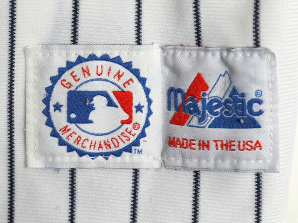 USA製 ヤンキース ベースボール シャツ メンズ XL 程/ MLB オフィシャル マジェスティック 大リーグ ユニフォーム ゲームシャツ 半袖シャツ