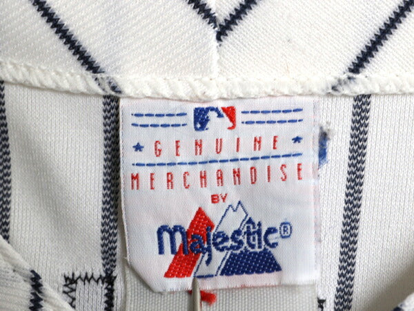 USA製 ヤンキース ベースボール シャツ メンズ XL 程/ MLB オフィシャル マジェスティック 大リーグ ユニフォーム ゲームシャツ 半袖シャツ