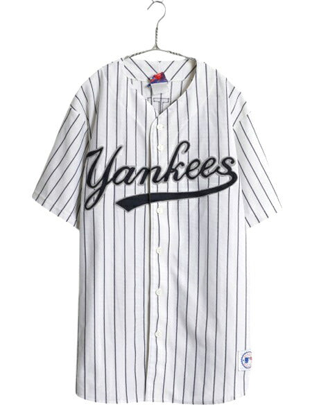 USA製 ヤンキース ベースボール シャツ メンズ XL 程/ MLB オフィシャル マジェスティック 大リーグ ユニフォーム ゲームシャツ 半袖シャツ
