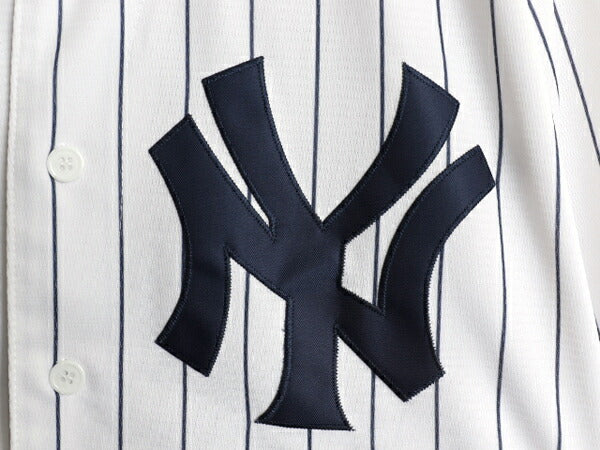 ヤンキース ベースボール シャツ メンズ XL MLB オフィシャル マジェスティック 大リーグ ユニフォーム ゲームシャツ 重ね着 大きいサイズ