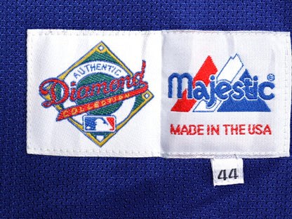 USA製 メッツ ベースボール シャツ メンズ L 程/ MLB オフィシャル マジェスティック 大リーグ ユニフォーム ゲームシャツ メッシュ 重ね着
