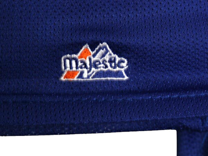 USA製 メッツ ベースボール シャツ メンズ L 程/ MLB オフィシャル マジェスティック 大リーグ ユニフォーム ゲームシャツ メッシュ 重ね着