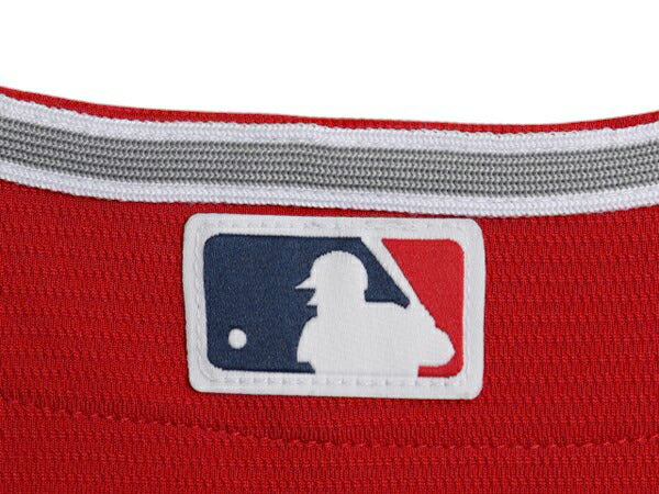 大谷翔平 エンゼルス ベースボール シャツ メンズ S / MLB オフィシャル ナイキ 大リーグ スウッシュ ユニフォーム ゲームシャツ 重ね着 赤