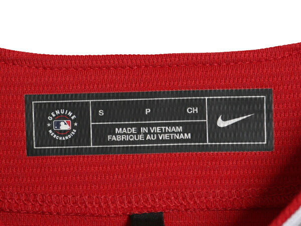 大谷翔平 エンゼルス ベースボール シャツ メンズ S / MLB オフィシャル ナイキ 大リーグ スウッシュ ユニフォーム ゲームシャツ 重ね着 赤